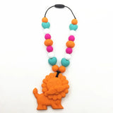 Silicone Lion Teething Carrier Toy for Children