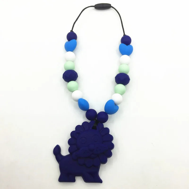 Silicone Lion Teething Carrier Toy for Children