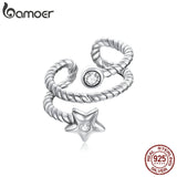 925 Sterling Silver Star Ear Clip Zircon Clip On Earrings Without Piercing