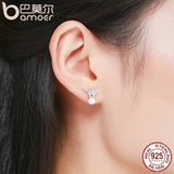 925 Sterling Silver Cat Play Ball Drop Earrings Women Jewelry Gift SCE235