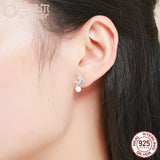 925 Sterling Silver Cat Play Ball Drop Earrings Women Jewelry Gift SCE235