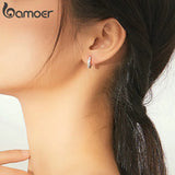 925 Silver Infinite Love Hoop Earrings for Women SCE872