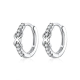 925 Silver Infinite Love Hoop Earrings for Women SCE872