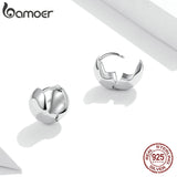 10mm Buckle Earrings 925 Sterling Silver Romantic Mirror Polishing Earrings