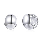 10mm Buckle Earrings 925 Sterling Silver Romantic Mirror Polishing Earrings