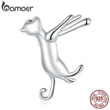 925 Silver Cat Ear Cuff Earrings for Women Unique Jewelry