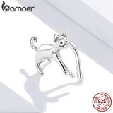 925 Silver Cat Ear Cuff Earrings for Women Unique Jewelry