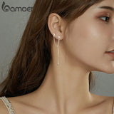 925 Silver Dreamy Moon & Stars Stud Earrings Women Silver Jewelry BSE431
