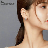 925 Sterling Silver Skull Cross Stud Earrings Women Jewelry