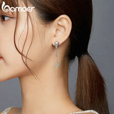925 Sterling Silver Skull Cross Stud Earrings Women Jewelry