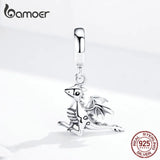3D Drogon Smaug Pendant Charm Sterling Silver 925 Jewelry SCC1322
