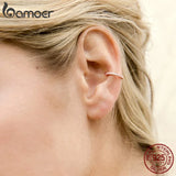 925 Silver CZ Sparkling Huggie Ear Cuff Earrings | Clip On Cartilage