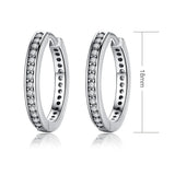 925 Silver CZ Female Hoop Earrings Women Sterling Silver Jewelry