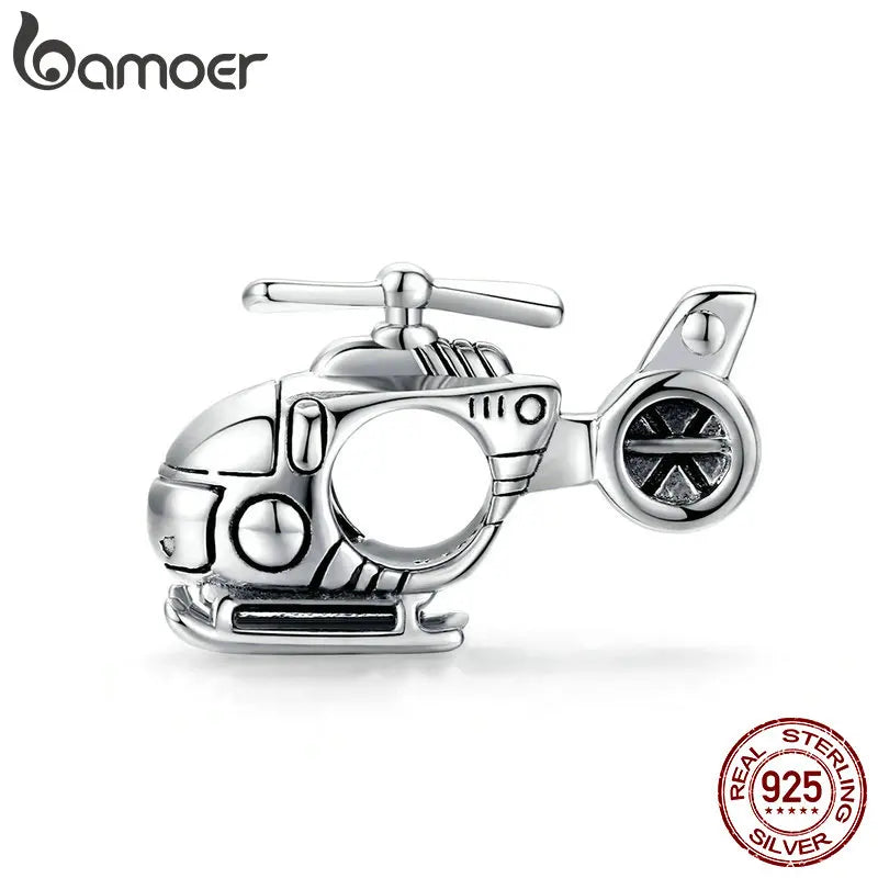 Vintage Helicopter Charm for DIY Bracelet - SCC1699