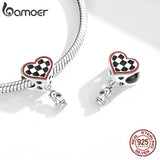 925 Silver Chess Knight Heart Charm Pendant for Bracelet Bangle SCC1833