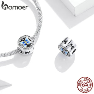 925 Silver Butterfly CZ Charm Beads Bracelet DIY Jewelry SCC1682