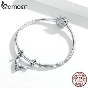 925 Sterling Silver Hand In Hand Charm Beads for Bracelet SCC1700