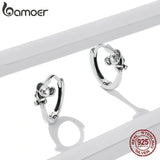 925 Silver Koala Hoop Earrings for Women BSE507