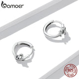 925 Silver Koala Hoop Earrings for Women BSE507