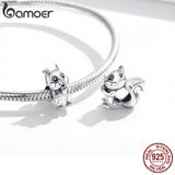 925 Silver Squirrel Charm for DIY Jewelry Bracelet BSC338