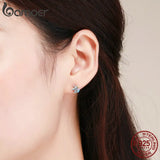 925 Silver Licorne Memory Stud Earrings for Women & Girls