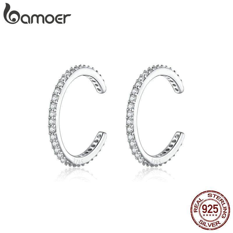 925 Silver Ear Cuff Women Earrings Jewelry SCE842