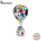 925 Silver Hot Air Balloon Bunny Pendant for Bracelet Bangle