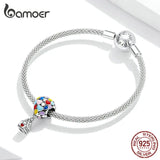 925 Silver Hot Air Balloon Bunny Pendant for Bracelet Bangle