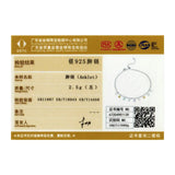 925 Silver Enamel Heart Pendant Anklet for Women