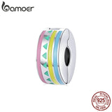 925 Silver Enamel Stopper Pendant Triangle Charm