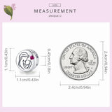 925 Silver Maternal Love Charm Baby Feet Bee Heart Pendant for Bracelet
