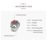 925 Silver Halloween Skull Charm for DIY Jewelry BSC326