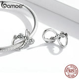 925 Silver Infinity Flowers Charm Infinite Love Bead DIY Jewelry