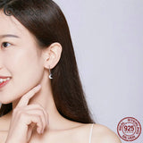 925 Silver Dazzling Puppy Stud Earrings for Women Girls Gift