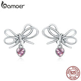 925 Silver CZ Light Stud Earrings Gift for Women Girls