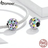 925 Silver Rainbow Heart Charm Pendant for Bracelet DIY