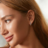 925 Silver Leaf Ear Buckles Earrings for Women BSE500
