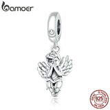 925 Sterling Silver Little Angel Charm for Bracelet DIY Jewelry