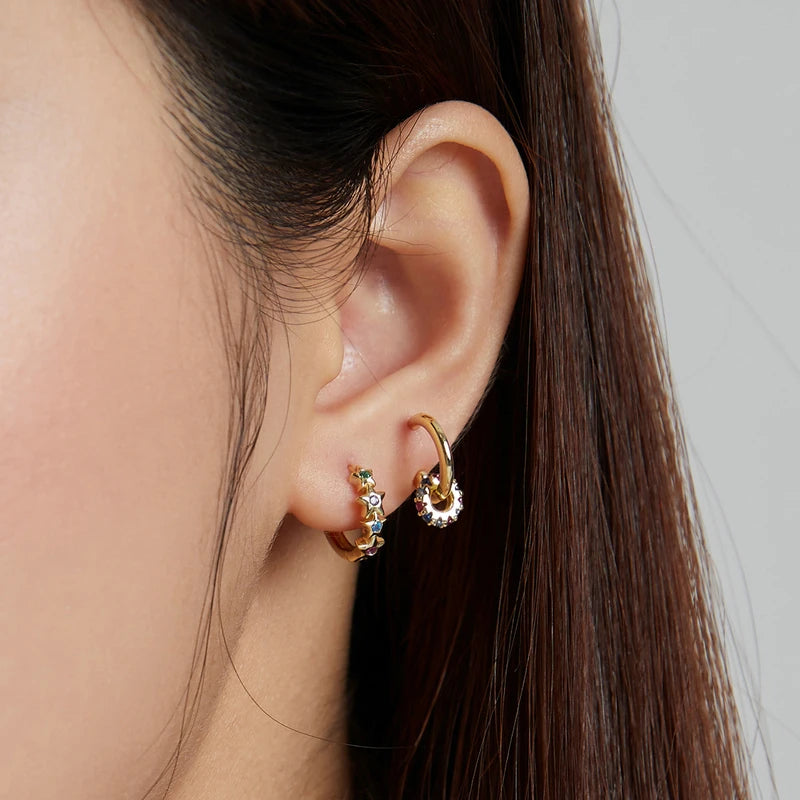 925 Silver Spanish Pentagram Starfish Earring