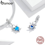 925 Silver Octopus Opal Zircon Charm Pendant for Bracelet Bangle SCC1831