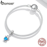 925 Silver Octopus Opal Zircon Charm Pendant for Bracelet Bangle SCC1831