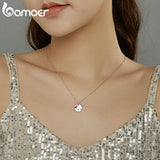 925 Silver Doctor Stethoscope Heart Coin Pendant Necklace