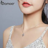 925 Silver Tree of Life Heart Pendant Necklace for Women