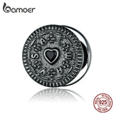 925 Silver Biscuit Charm for Bracelet - Women Silver Jewelry
