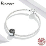 925 Silver Biscuit Charm for Bracelet - Women Silver Jewelry