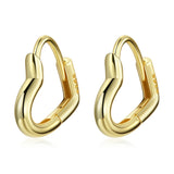 925 Sterling Silver Love Heart Buckle Earrings for Women