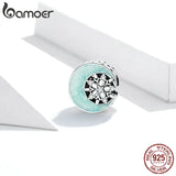 925 Silver Snow & Moonlight Charm Stopper for Bracelet SCC1653