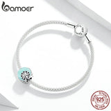 925 Silver Snow & Moonlight Charm Stopper for Bracelet SCC1653