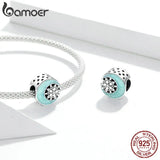 925 Silver Snow & Moonlight Charm Stopper for Bracelet SCC1653