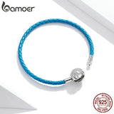925 Silver Snowflake Clip Leather Bracelet Charm Pendant DIY Jewelry